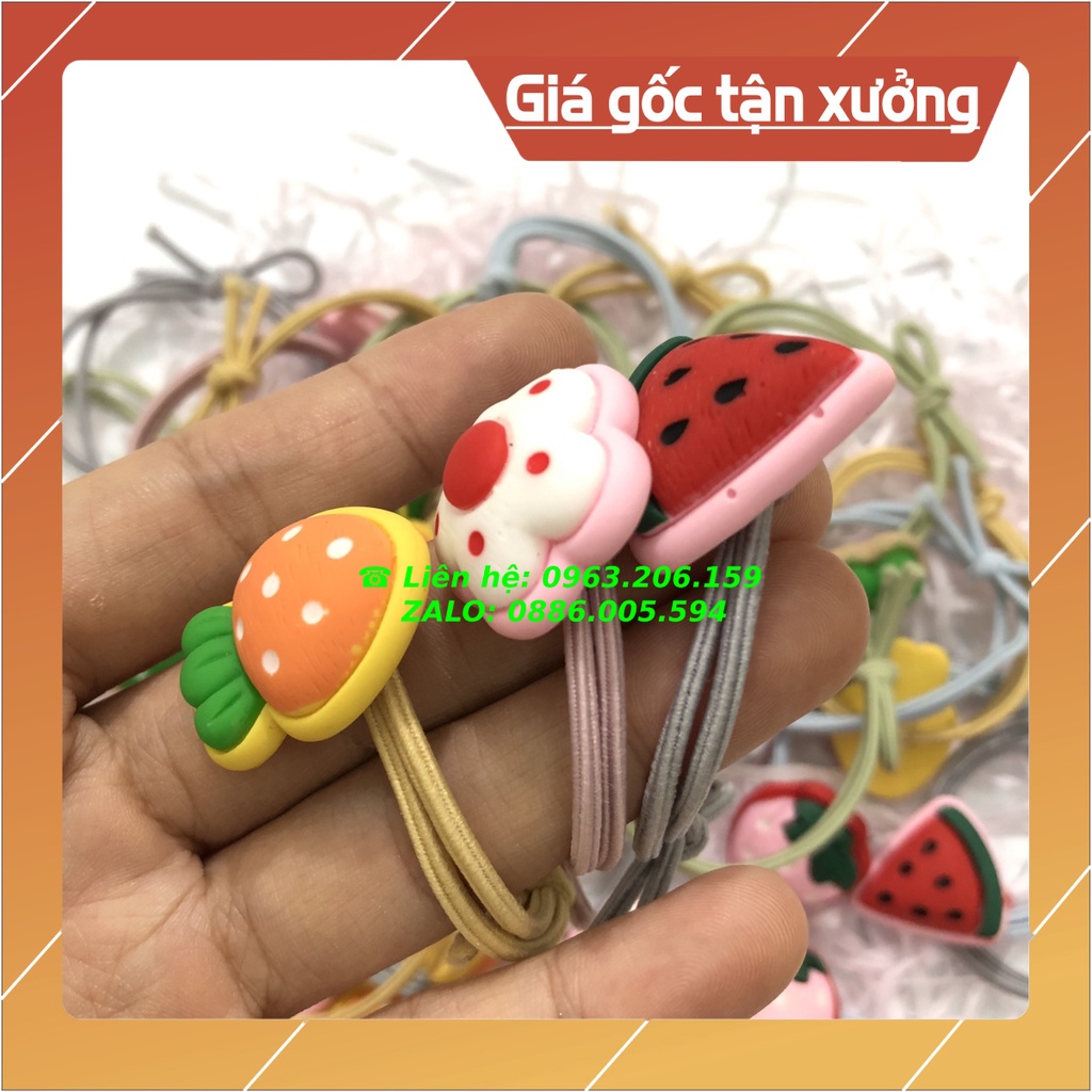 [ĐỆP] CHUN BUỘC TÓC HOA QUẢ SIÊU CUTE ĐƯỢC CHỌN KIỂU