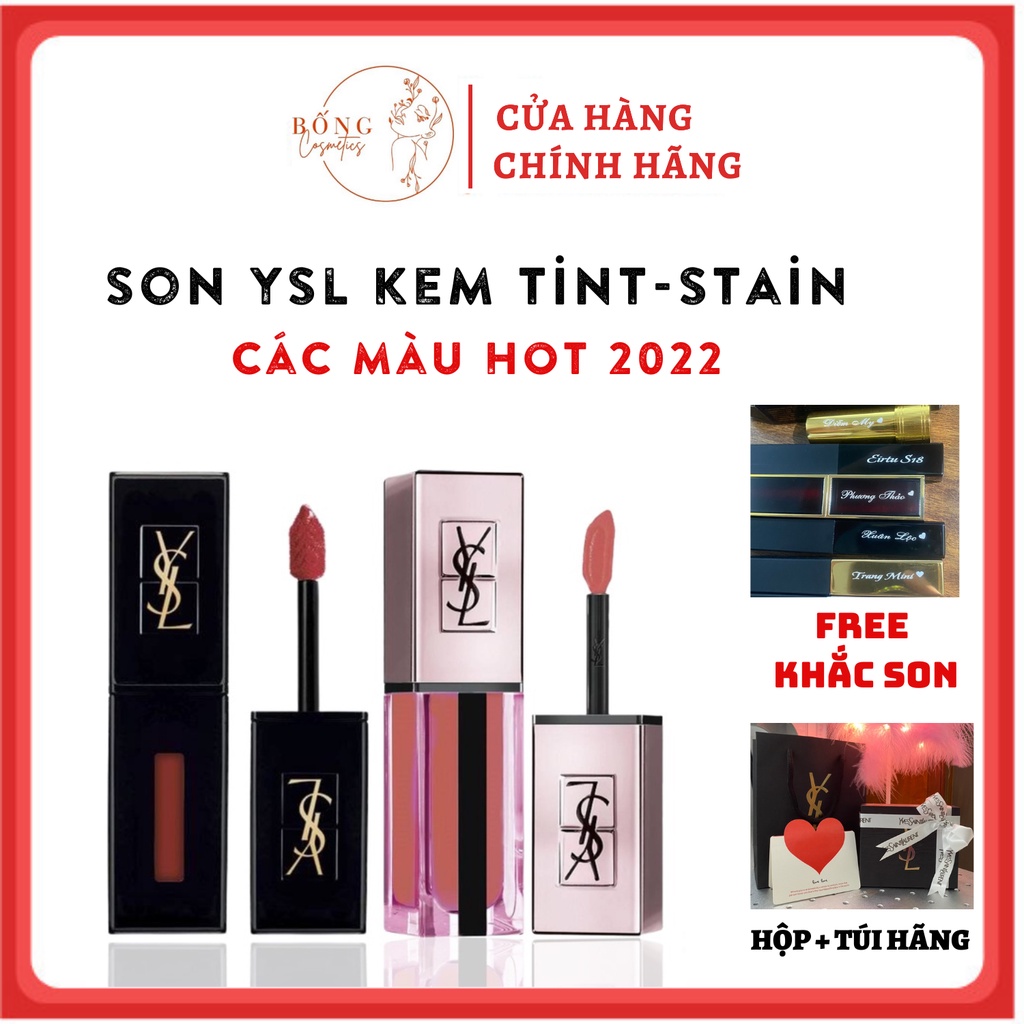 Siêu lì, Son Kem YSL dòng tint bóng, màu 211,213,407,416