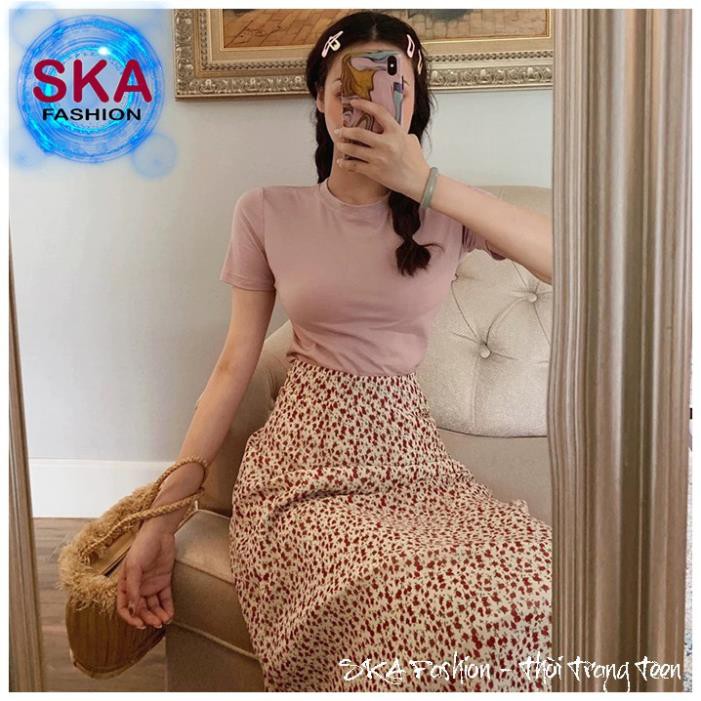 Chân Váy Vinage Dáng Dài Hoa Nhí Chất Voan 2 Lớp Ulzzang Hàn Quốc - SKA | BigBuy360 - bigbuy360.vn
