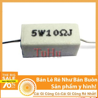 Trở sứ 5W 10 ôm 5% ( Trở Công Suất )