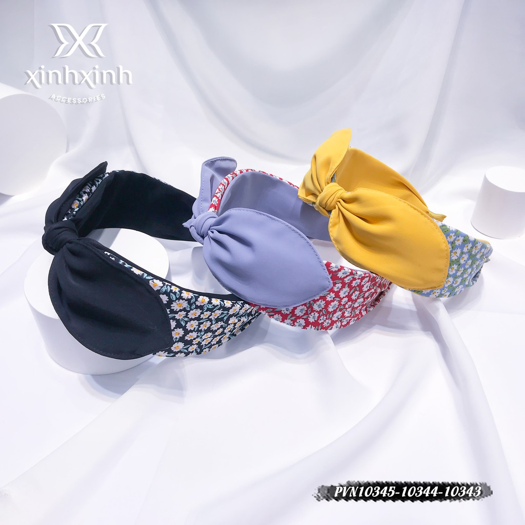 Xước tóc, bờm tóc vải nơ hoa nhí - Xinh Xinh Accessories