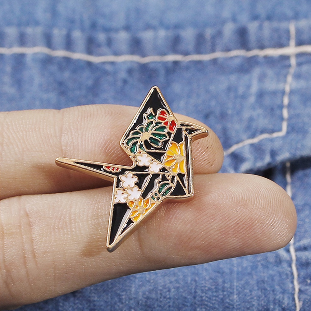 Huy hiệu cài áo họa tiết chim sếu thời trang