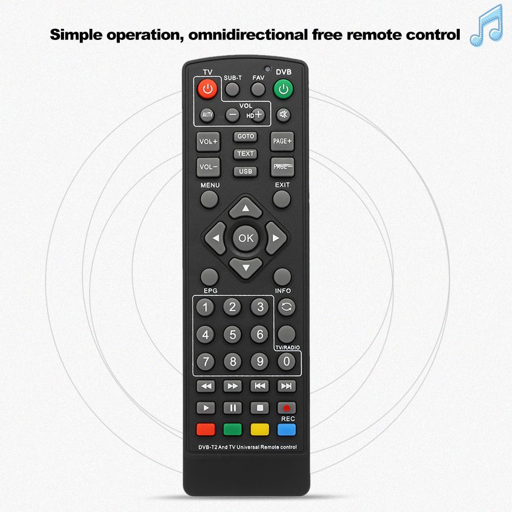 BY Universal DVB-T2 Set-Top Box Remote Control Wireless Smart Television STB Controller Replacement for HDTV Smart TV Box Black