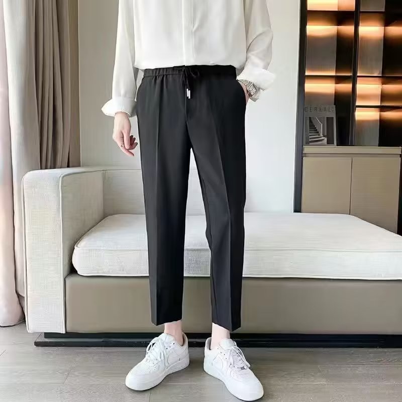 Quần Dài Lưng Thun Ống Rộng Oversize Thời Trang Nhật Bản Chất Lượng Cao Cho Nam Size M-3XL