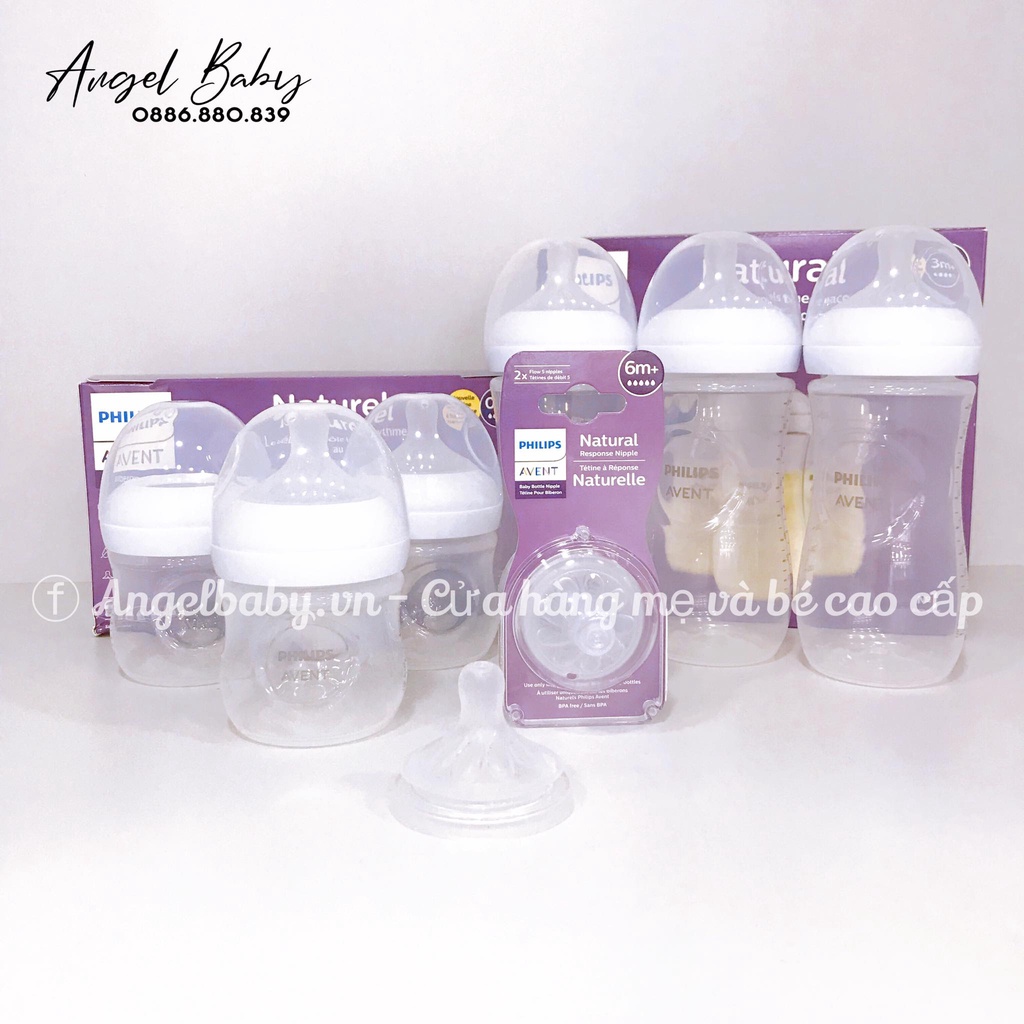 Bình Sữa Avent Natural Chống Đầy Hơi Mẫu Mới Nhất 125ml/330ml - CHÍNH HÃNG