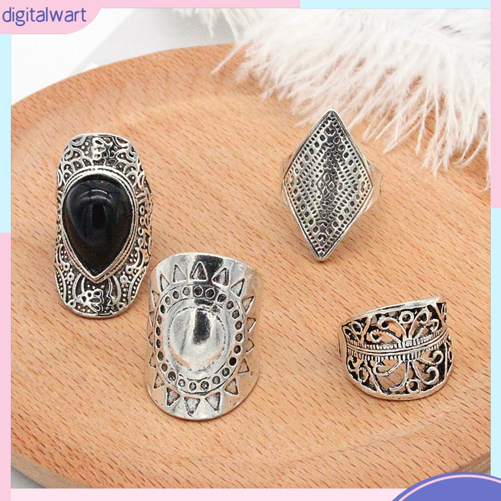 Nhẫn hợp kim kiểu dáng độc đáo thời trang nam nữ