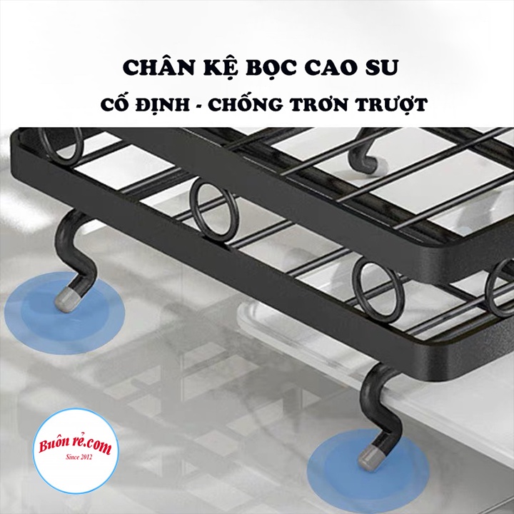 Kệ nhà bếp để nước rửa chén, khăn lau bát đĩa tiện lợi Phú Khang– Giá treo đồ nhà tắm dán tường có khay hứng nước