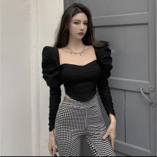 Áo thun dài tay phồng vai