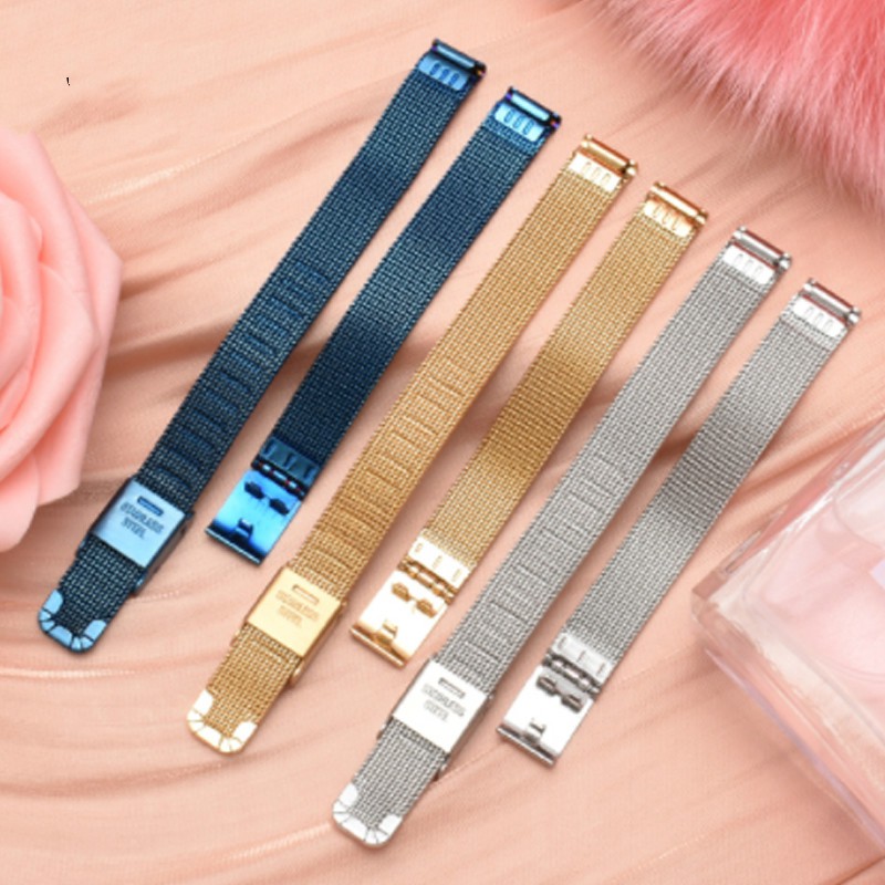 Dây Đeo Đồng Hồ Bằng Thép Không Gỉ 8mm / 10mm / 12mm / 14mm / 15mm / 16mm / 20mm / 24 Khó khăn Với 5 Màu Khác Nhau