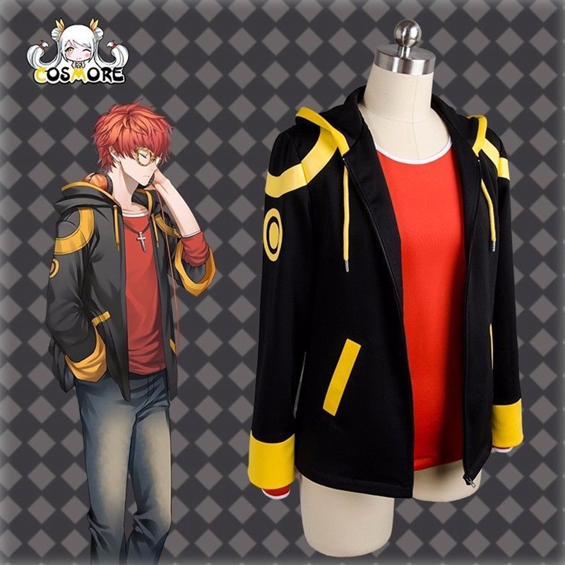 Áo khoác có nón trùm & khóa kéo kiểu nhân vật 707 trong Mystic Messenger