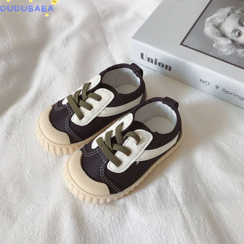 Giày Thể Thao Vải Canvas Đế Mềm Cho Bé