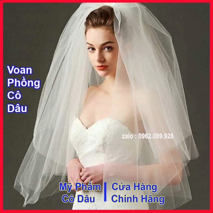 Voan Phồng Cô Dâu Siêu Đep Hợp Mặc Váy Trắng