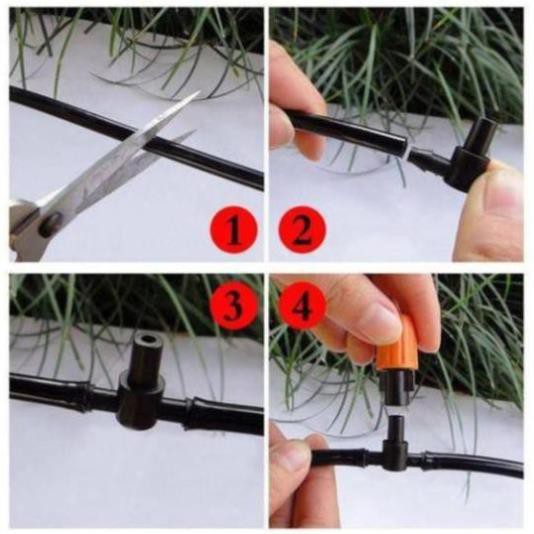 Combo bộ tưới cây tự động gồm 20 đầu tưới phun sương, 20m dây dẫn nước, 1 đồng hộ đặt thời gian tưới tự động và phụ kiện