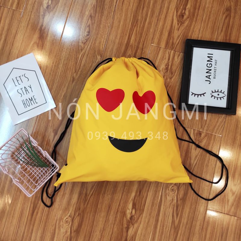 Túi Dây Rút Vải Canvas In Hình, Balo Dây Rút Vải Dù