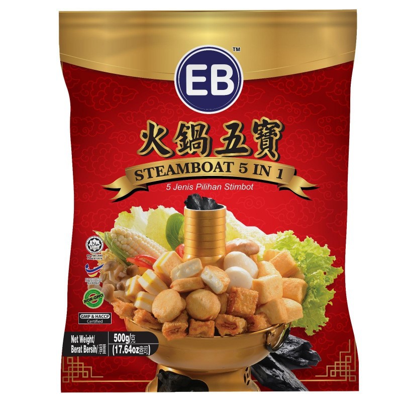 Combo Tổng Hợp 5 in 1 Viên Thả Lẩu EB Malaysia : Sandwich Cá, Đậu Hũ Hải Sản, Đậu Hủ Phô Mai, Cá Viên..
