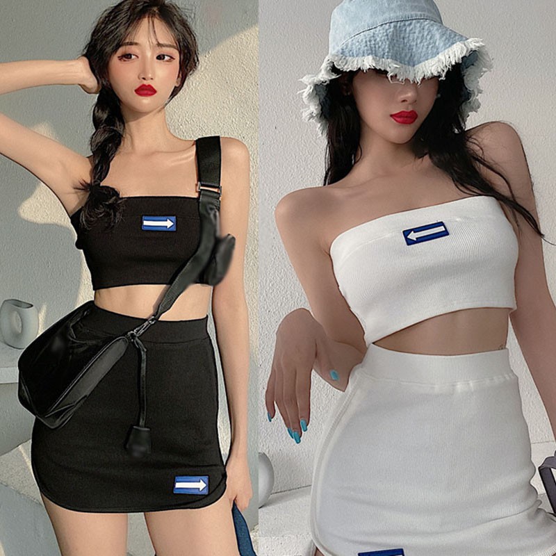 Set áo ống mỏng + chân váy phong cách gợi cảm phù hợp cho mùa hè