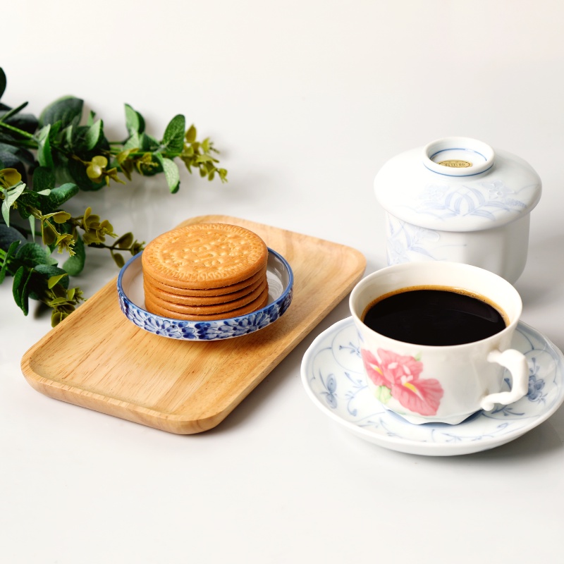 Dĩa gỗ chữ nhật GIBA, Khay gỗ tròn nhỏ decor - Lót ly gỗ, Khay gỗ đựng bánh cho quán cafe nhà hàng