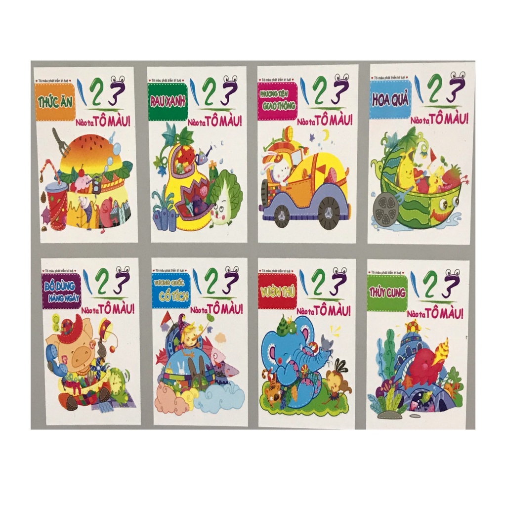 Sách - Combo 123 nào ta tô màu ( 8 cuốn )