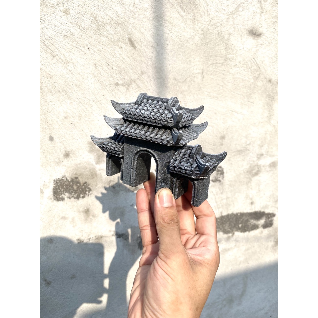 Tiểu cảnh cổng tam quan size to, phụ kiện trang trí, bể cá, thuỷ sinh, sân vườn, hòn non bộ