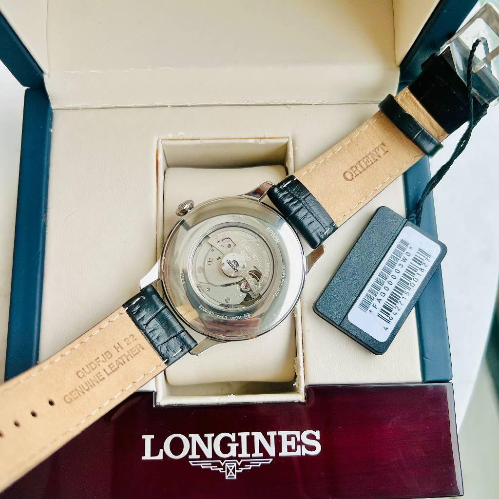 Đồng Hồ Nam Tự Động Orient Caballero FAG00003W0 Viền Bác Kính Khoáng Dây Da Đen Size 43mm Chống Nước 50M