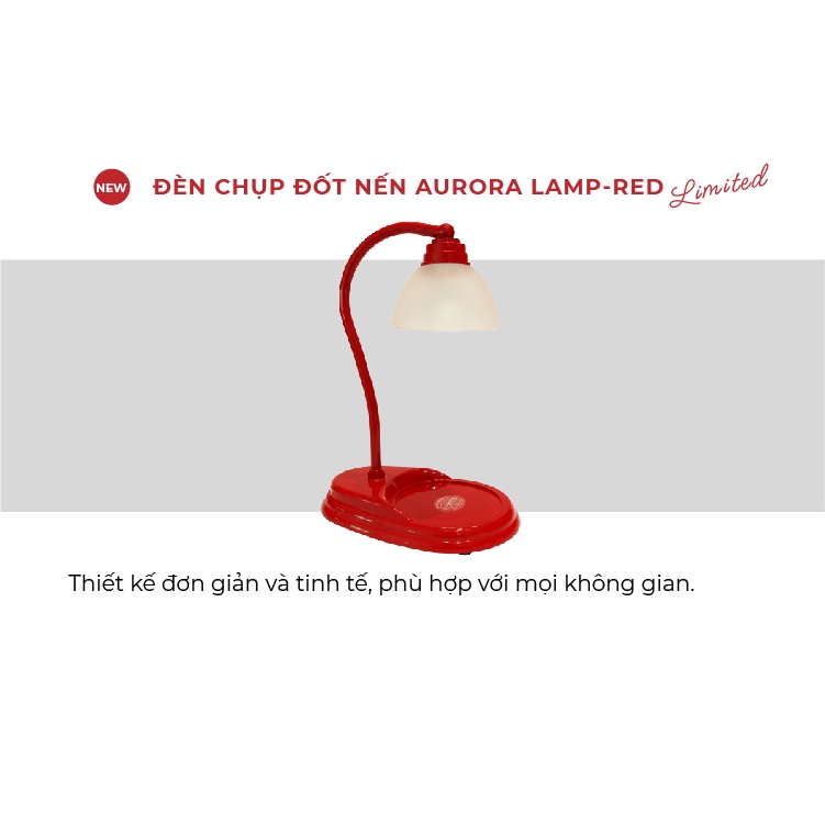 Đèn chụp đốt nến Aurora Yankee Candle - Red (Limited)