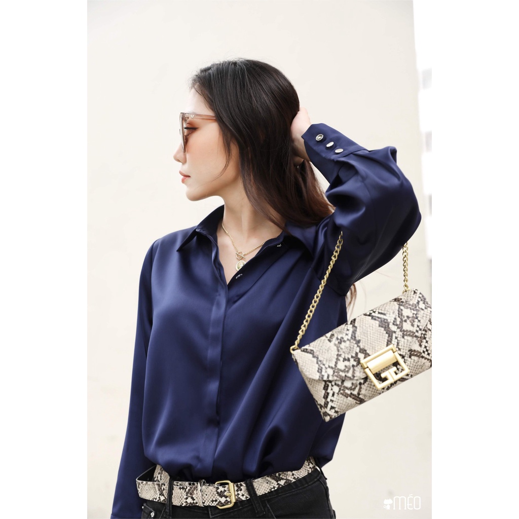 Áo sơ mi trơn basic nhiều màu Méo shop | BigBuy360 - bigbuy360.vn