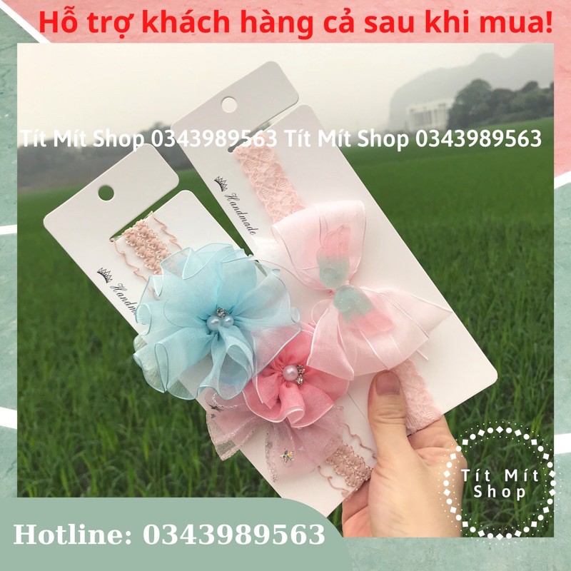 Băng đô cài tóc cho bé gái handmade độc đáo dễ thương