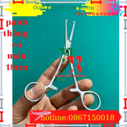 Panh Y Tế, Panh Gắp Phẫu Thuật, Pen Kẹp Y Tế, Panh Thẳng Có Mấu 18cm - Hàng Pakistan