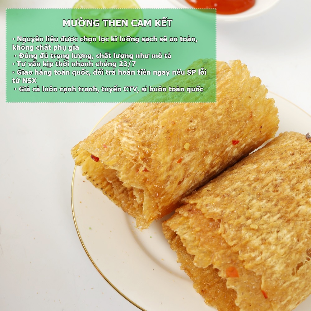 Khô Mực Cán Tẩm Vị Đậm Đà Dai Ngon 200g, Đồ Ăn Vặt Mực Khô Ướp Gia Vị Mường Then