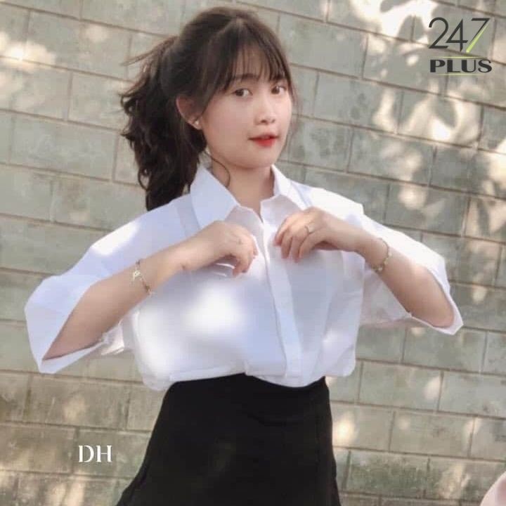 Áo sơ mi dáng thụng tay lỡ