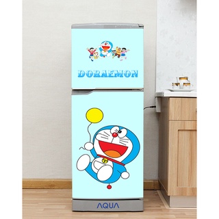 Decal dán tủ lạnh mẫu Doremon