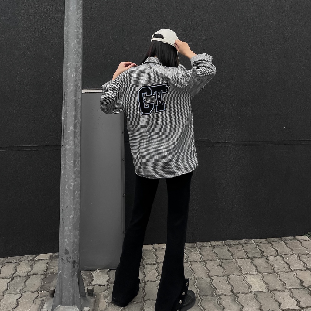 Áo sơ mi local brand Houndstooth City Cycle vải typsy form rộng nam nữ oversize unisex