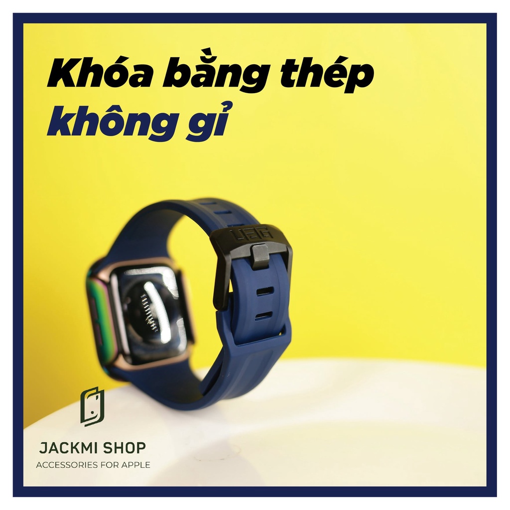 [COMBO 2 MÓN CHÍNH HÃNG] DÂY SILICON SCOUT CHÍNH HÃNG UAG CHO APPLE WATCH + ỐP VIỀN CHÍNH HÃNG WIWU CHO APPLE WATCH