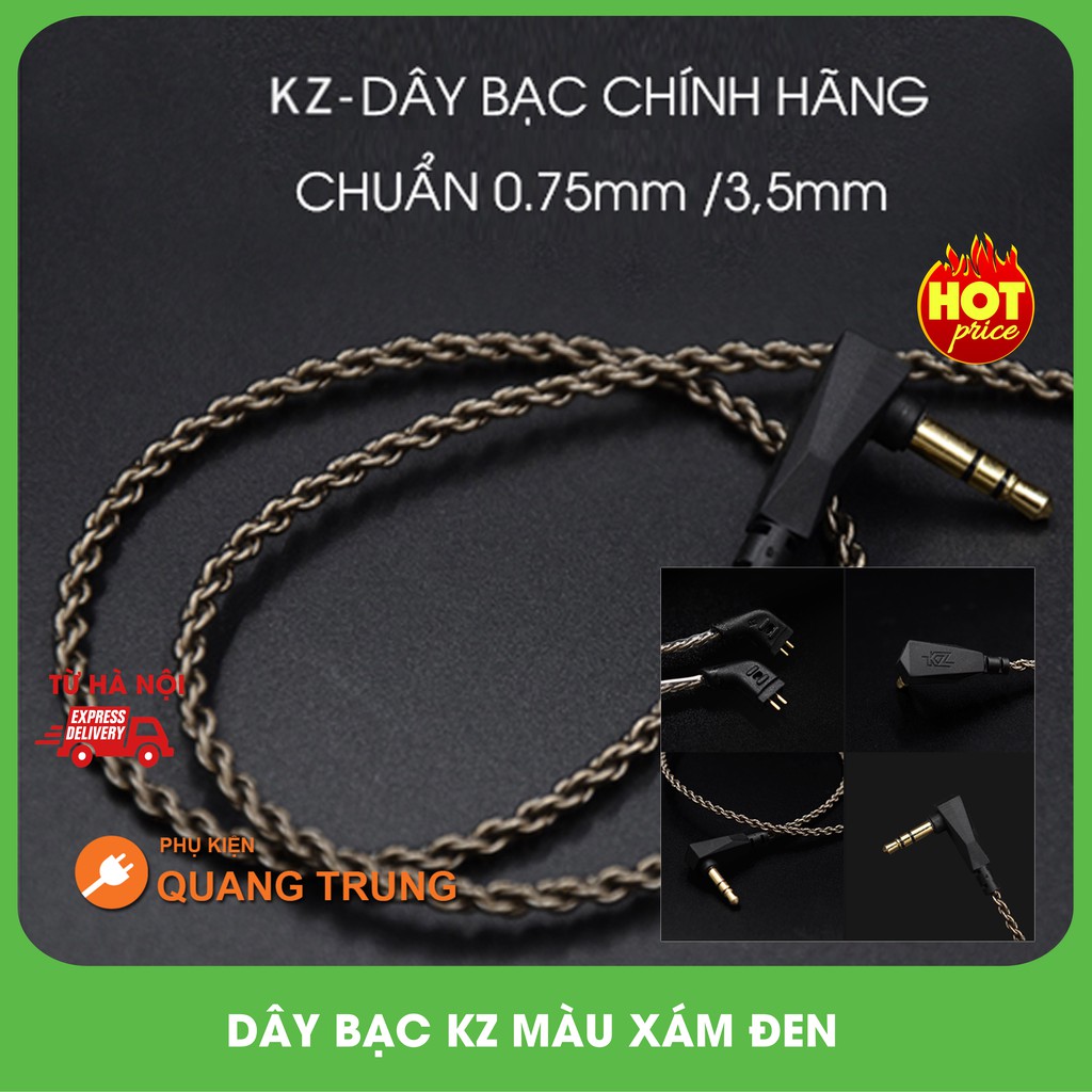 Dây bạc cao cấp cho dòng KZ zst,ed12- Hàng chính hãng siêu đẹp