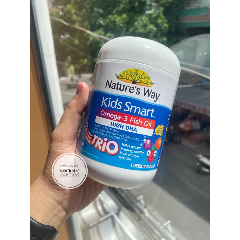 NATURE’S WAY KIDS SMART OMEGA3 FISH OIL LỌ 180 VIÊN CHÍNH HÃNG