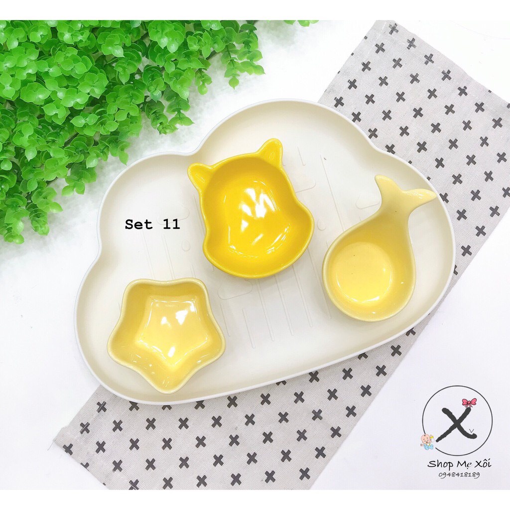 [ Hàng có sẵn ] Set bát sứ cho bé ăn dặm set theo ảnh