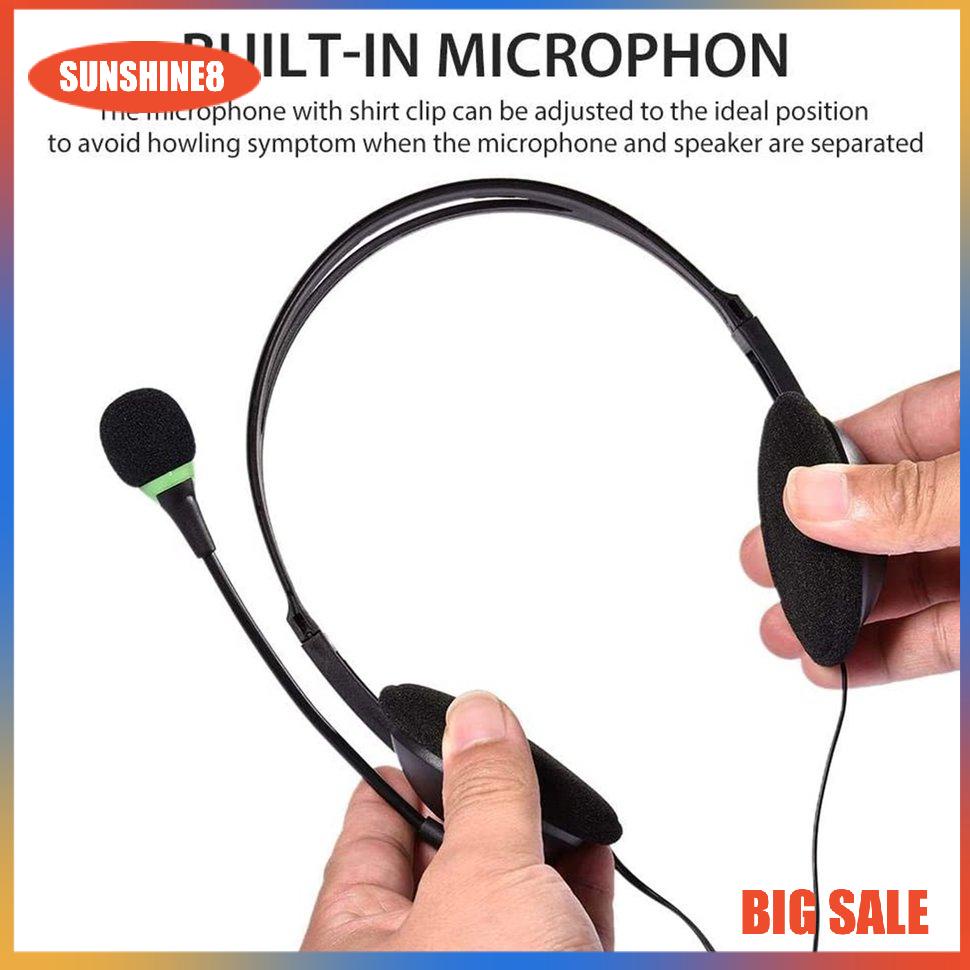 【SUN】Computer Usb Headset Call Center Headset Noise Cancelling Wired Headset