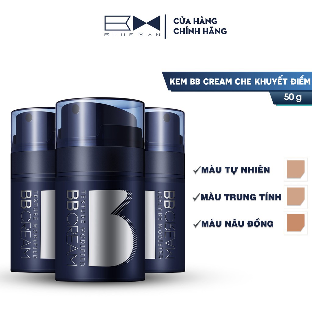 Kem Nền Bb Cream Che Khuyết Điểm Cho Nam Blueman Kiềm Dầu Và Nâng Tone Da  50G - Bb Cream & Cc Cream | Thefaceholic.Com