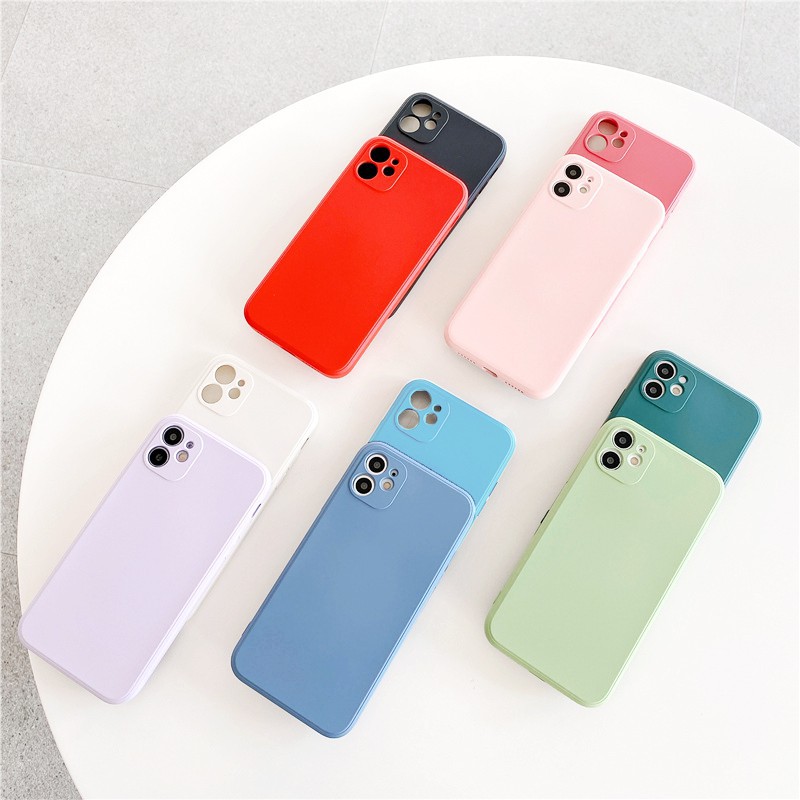 Ốp lưng Oppo A15/A54/Reno 5/ A7/A5s/A12/A5 2020/A9 2020/A3s/A5/A92/A52/A31 2020 mẫu dẻo cạnh vuông nhiều màu