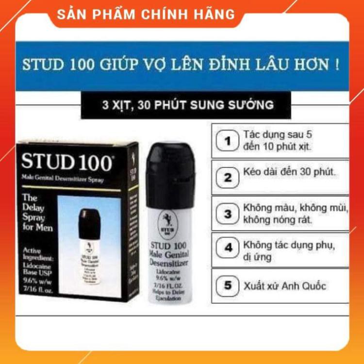 stud 100 chai xịt lạnh kéo dài thời gian