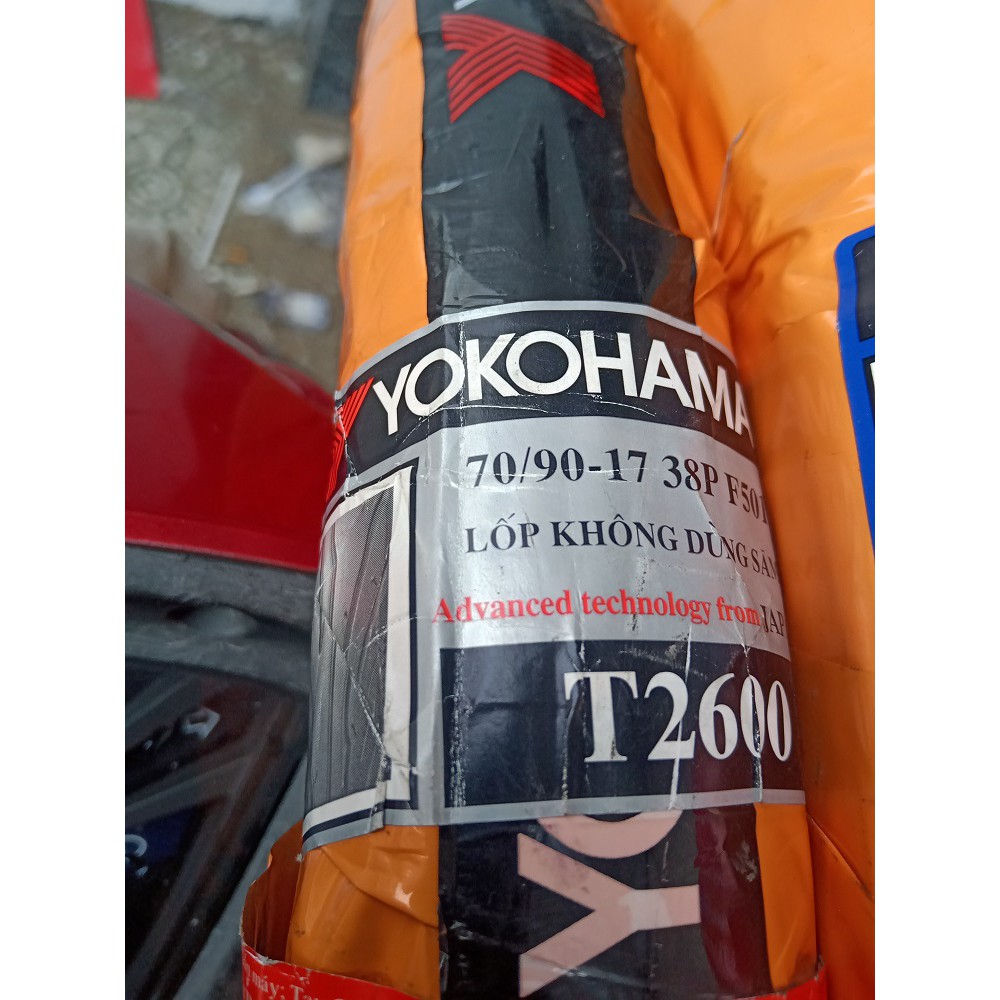 Lốp xe máy Yokohama 70/90-17 không ruột