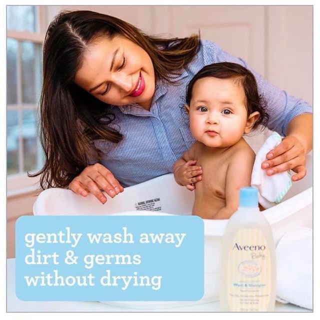 Sữa tắm gội Aveeno Baby dùng cho bé từ sơ sinh chai dung tích 532ml