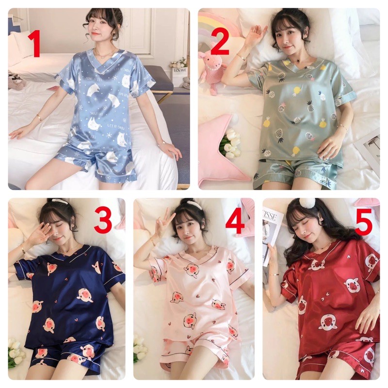 2️⃣ ☘️ [QUÀ TẶNG] [Hình thật] [Bigsize 3XL-5XL] [RẺ VÔ ĐỊCH] Đồ ngủ/mặc nhà/pyjama lụa đùi cổ tim. | BigBuy360 - bigbuy360.vn