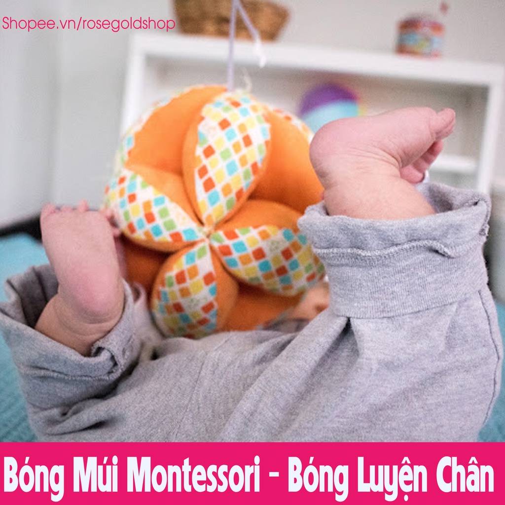 Bóng Múi Luyện Chân Bằng Vải Montessori (Size 15cm)– Món Quà Đầu Đời Dành Cho Bé Yêu