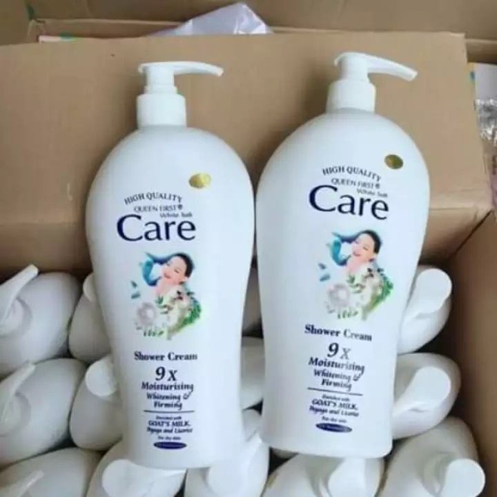 Sữa tắm nước hoa Thái Lan giúp da trắng mịn, Sữa tắm dê White Care 9X - Chai to 1200ml đáp ứng mọi nhu cầu sử dụng /