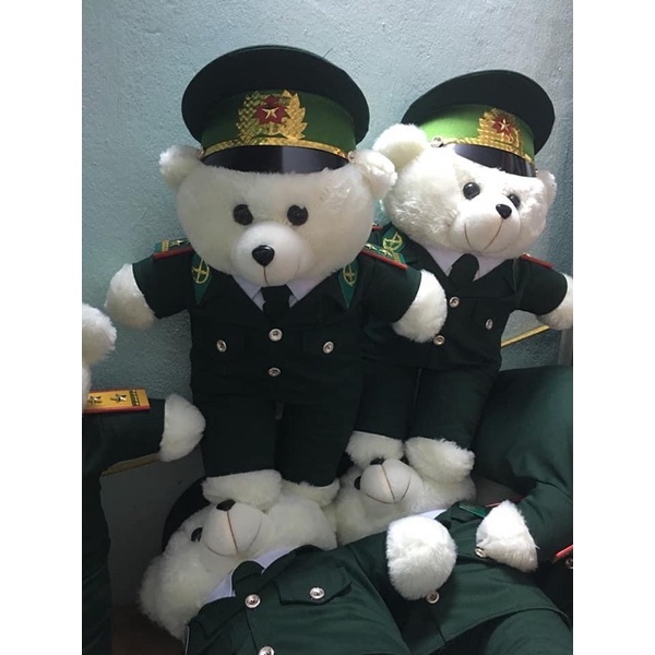 Gấu Bông Bộ Đội Biên Phòng in tên