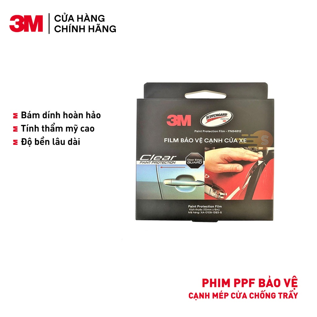 Phim PPF bảo vệ cạnh mép cửa chống trầy 3M Door Edge Guard 1393 10mmx6m