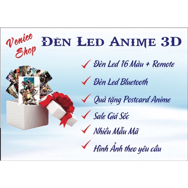 Đèn led 3D 16 Màu Remote Điều Khiển để bàn trang trí decor phòng ngủ hình anime, phi hành gia, spaceman