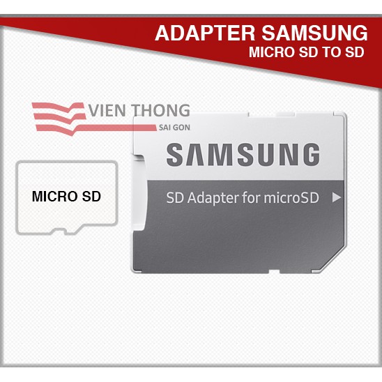 Adapter Samsung chuyển thẻ nhớ micro SD to SD