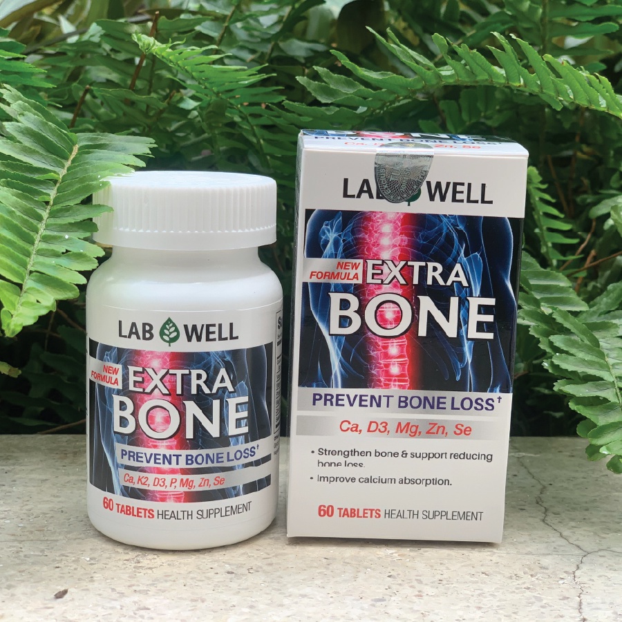 Labwell Extra Bonne, Viên bổ xung canxi cho người lớn tuổi, giúp xương chắc khỏe, hỗ trợ giảm loãng xương, Lab Well